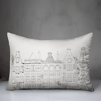 Sketchy Buildings 14" x 20" Throw Pillow