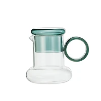 Hello Honey® 6.5" Clear & Green Crystal Clarity Glass Pitcher Set