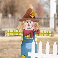 Glitzhome® Fall Metal Scarecrow, Pumpkin & Fence Yard Stake Set