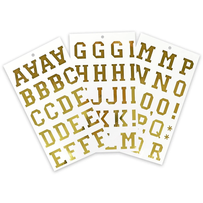 Golden Vinyl Alphabet Sticker Sheets by Recollections™
