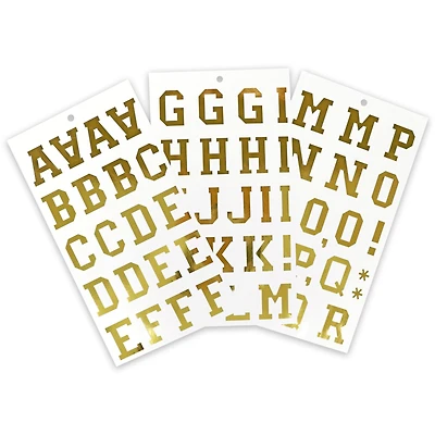 Golden Vinyl Alphabet Sticker Sheets by Recollections™