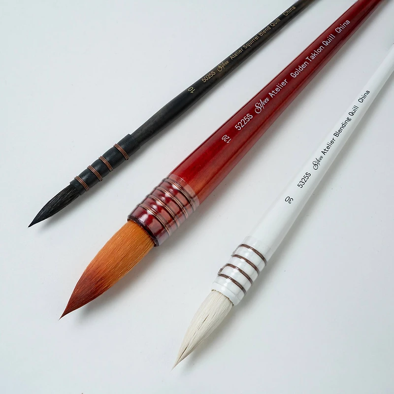 Silver Brush Limited Atelier Quill™ 3 Piece Round Brush Set