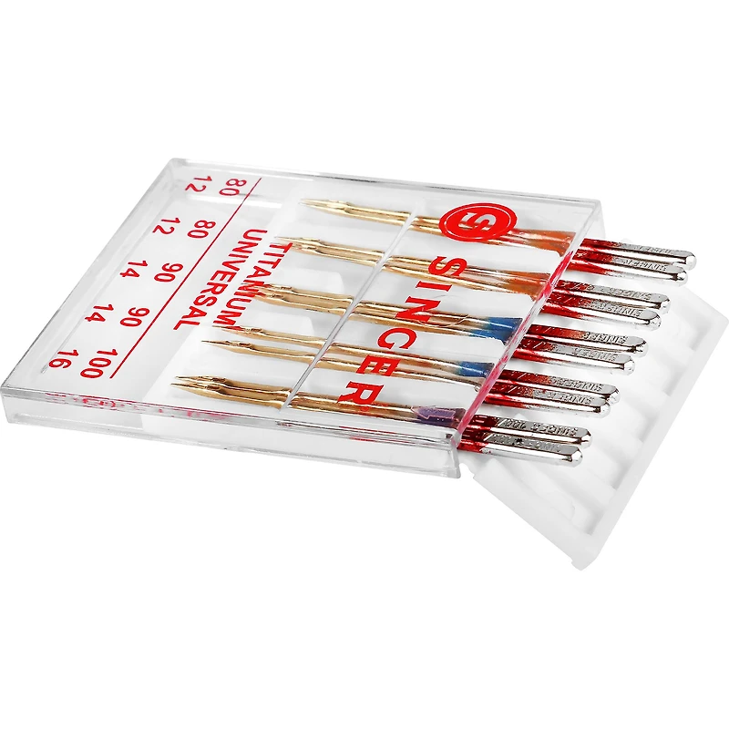 SINGER® Titanium Universal Regular Point Sewing Machine Needles, 60ct.