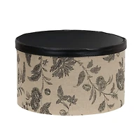 Household Essentials Round Hat Boxes with Lids (Floral)