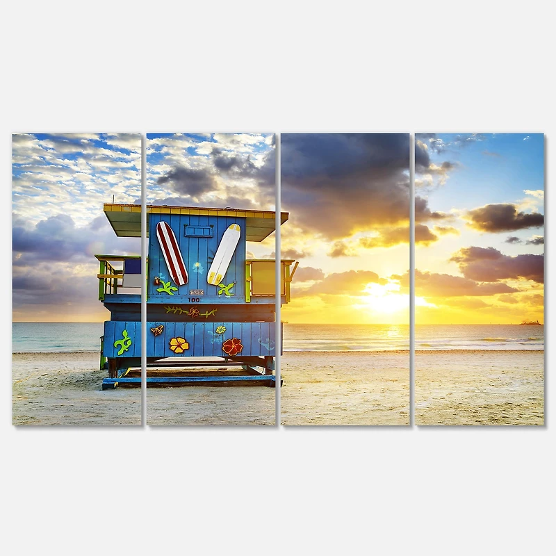 Designart - Miami South Beach Sunrise