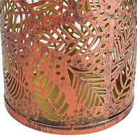 8" Bronze Foliage Outdoor Solar Lantern with Handle