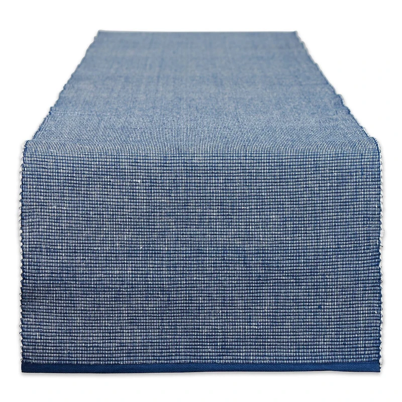 DII® 72" Navy & White 2-Tone Ribbed Table Runner