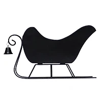 18" Black Metal Sled with Bell Tabletop Décor by Ashland®
