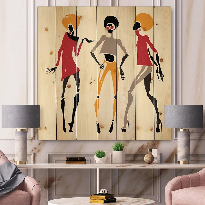 Designart - African American Women Silhouettes I
