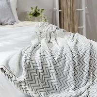 DII® Gray Chevron Plush Throw
