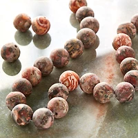12 Pack: Matte Leopard Jasper Round Beads, 8mm by Bead Landing™