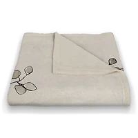 Flower Line Drawing 50" x 60" Coral Fleece Blanket