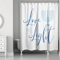 Love & Light Hanukkah Shower Curtain