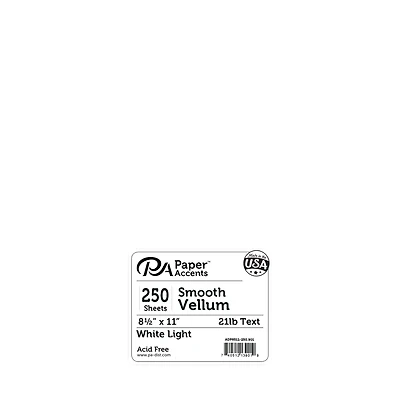 PA Paper™ Accents White Light 8.5" x 11" 21lb. Vellum, 250 Sheets