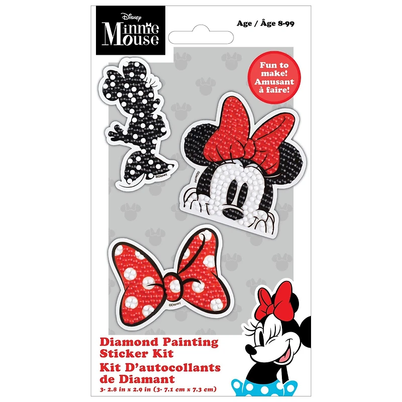 Camelot® Dots DOTZIES® Minnie Mouse Icon Diamond Painting Sticker Kit, Round Diamonds