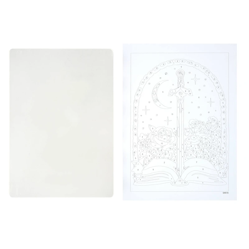 Sword & Book Paint-by-Number Acrylic Surface Kit by Artist's Loft®