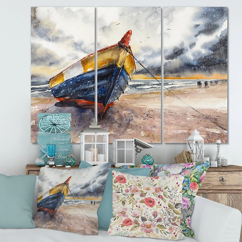 Designart - Wooden Boat On The Baltic Shores