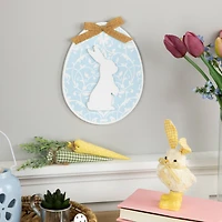 9.5" Easter Egg Bunny Wall Décor with Burlap Bow