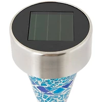 Mosaic Stained Glass Solar LED Pathway Lights Set