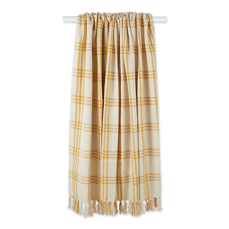 DII® Honey Gold Modern Farmhouse Plaid Throw