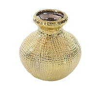 CosmoLiving by Cosmopolitan Gold Stoneware Glam Vase Set