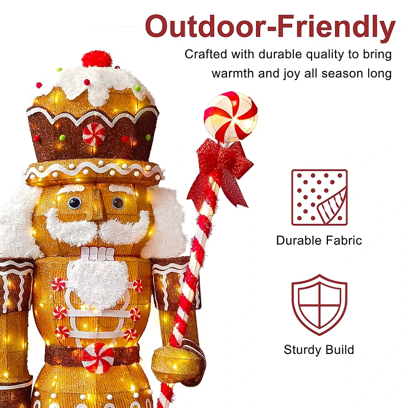 6ft. LED Outdoor Gingerbread Christmas Soldier