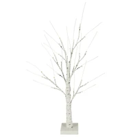 24" LED White Birch Twig Tree Decoration
