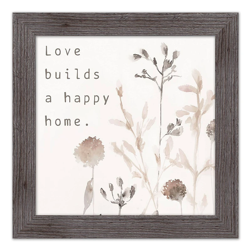 Love Builds a Happy Home Western Framed Print
