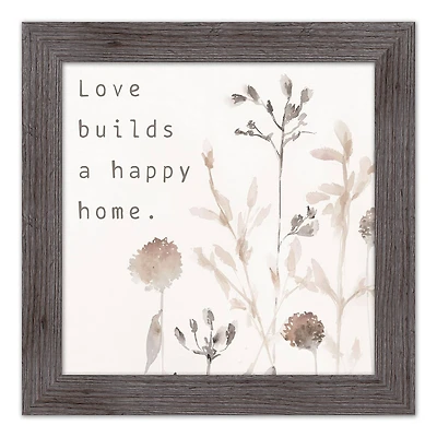 Love Builds a Happy Home Western Framed Print