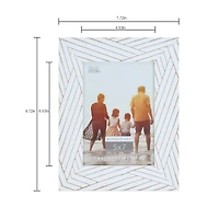 Expressions™ 5" x 7" White with Brown Lines Frame by Studio Décor®