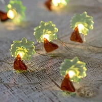 10ct. LED Green & Brown Palm Tree Fairy Lights Set