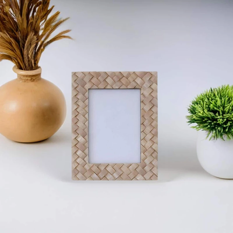 Hello Honey® Ivory Woven 5" x 7" Photo Frame
