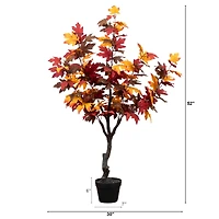 52" Autumn Smoky Maple Artificial Fall Tree