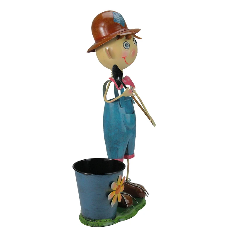 20" Boy with Shovel & Bow Tie Spring Outdoor Planter