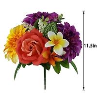 11.5" Purple Mixed Dahlia & Rose Bush by Ashland®