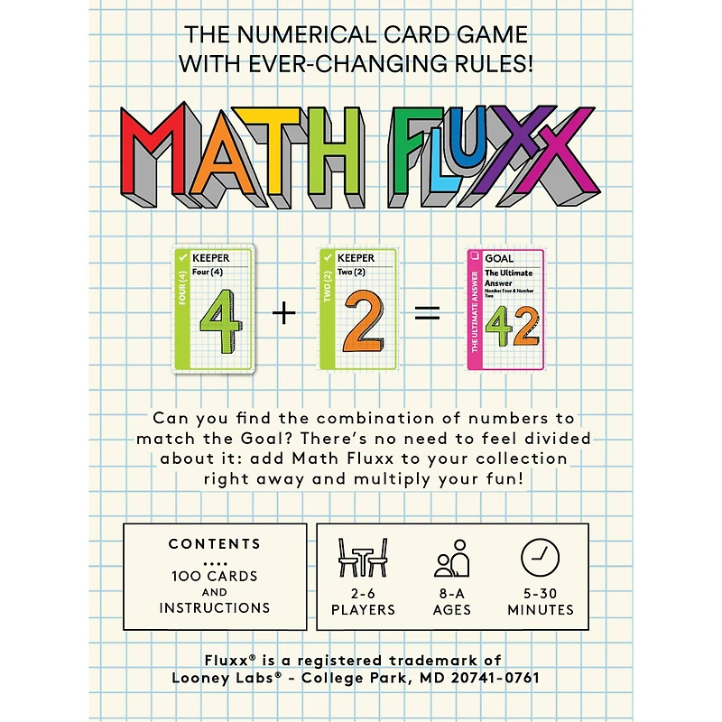 Looney Labs Math Fluxx® Card Game