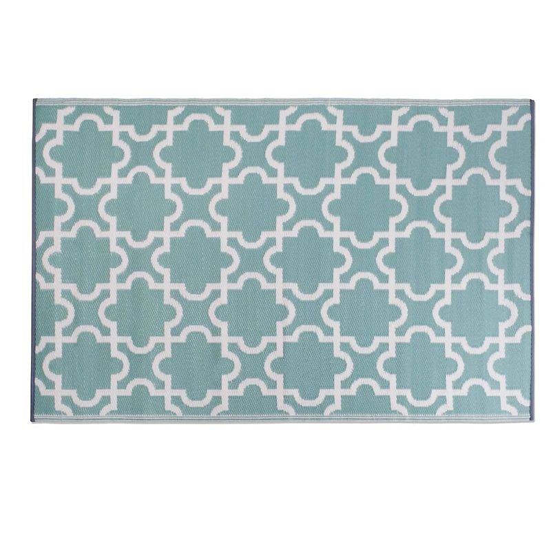 DII® Aqua Lattice Outdoor Rug, 4ft. x 6ft.