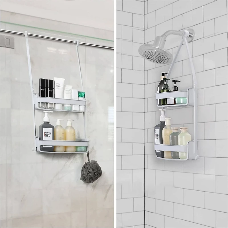 NEX™ 12" White Over Shower Head Shower Caddy
