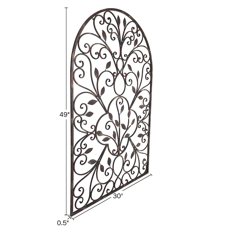 Hastings Home 49" Iron Arched Window Panel Wall Décor