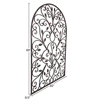 Hastings Home 49" Iron Arched Window Panel Wall Décor