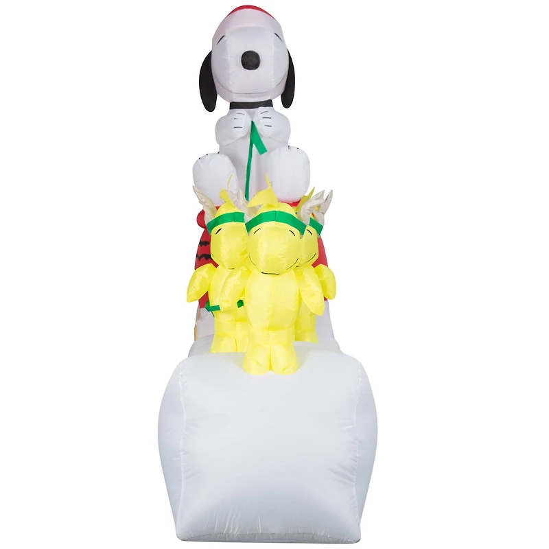 5ft. Airblown® Inflatable Snoopy in Dog Bowl Sleigh with Woodstocks