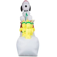 5ft. Airblown® Inflatable Snoopy in Dog Bowl Sleigh with Woodstocks