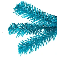 6ft. Pre-Lit Turquoise Medium Pine Artificial Christmas Tree, Clear Lights