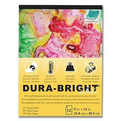 Grafix® Dura-Bright® White Film Pad, 9" x 12"