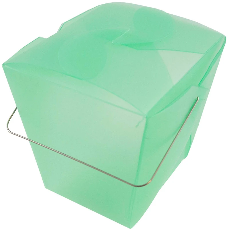 JAM Paper Green Large Plastic Chinese Takeout Container