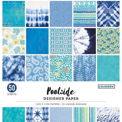 Colorbok® Poolside Designer Paper Pad, 12" x 12"