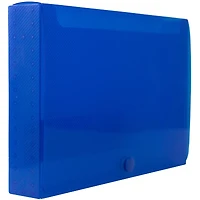 JAM Paper Blue Plastic Index Card Case