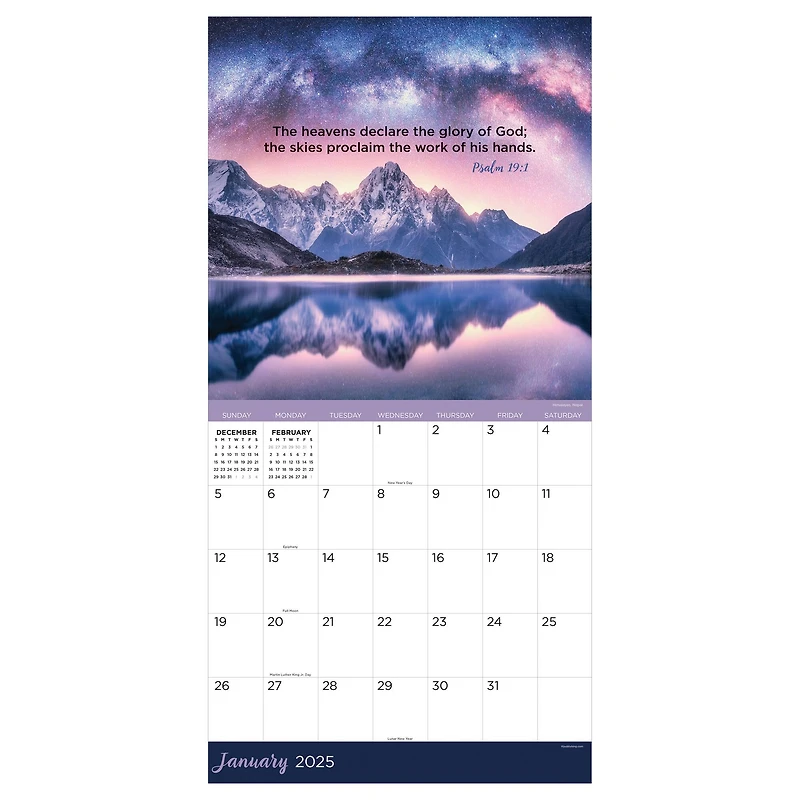 TF Publishing 2025 Psalms Wall Calendar