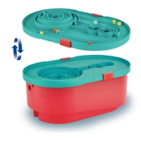 Hape Quadrilla Stack Track Bucket Wooden Marble Run Construction Set