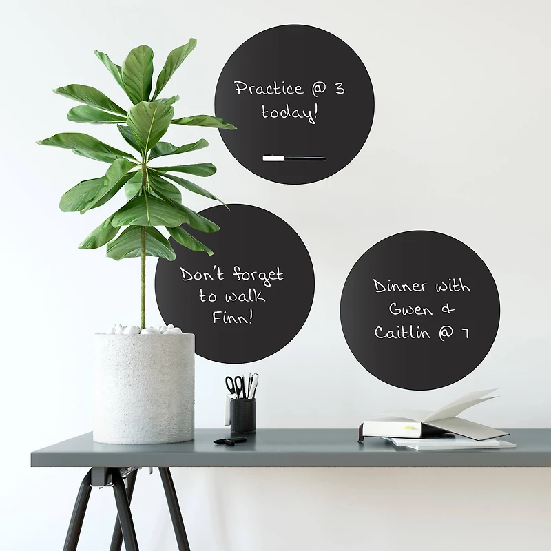 Wallpops Charcoal Dry Erase Dot Decals, 3ct.